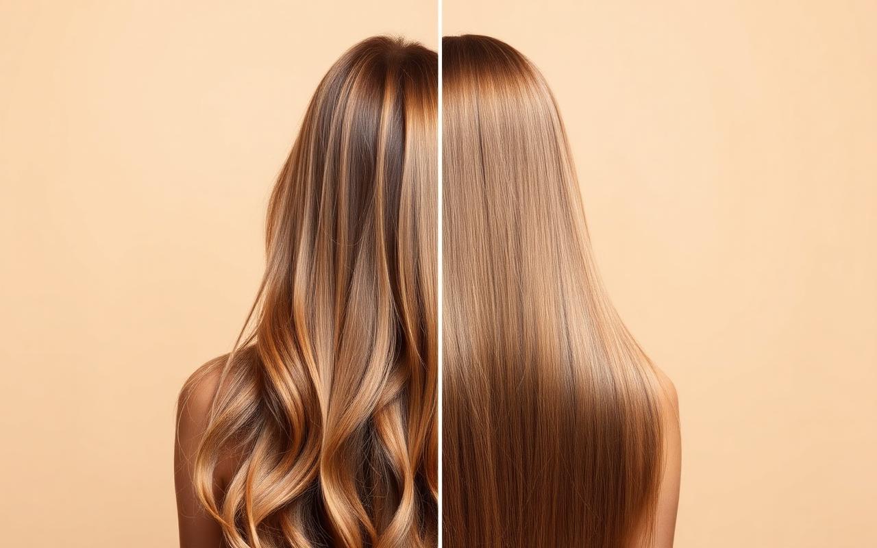 Before and after hair transformation